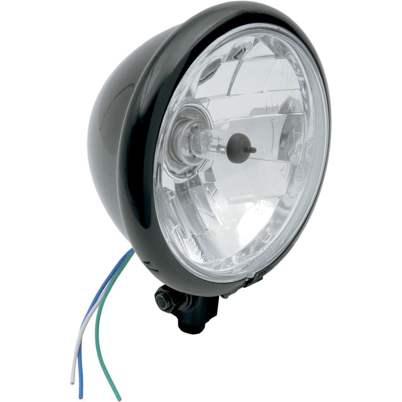Drag Specialties 5 3/4in. Headlight Assembly – Gloss Black 20-6002BHDG