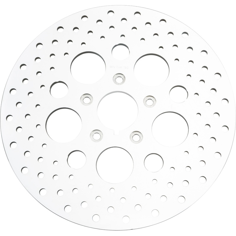 HardDrive Drilled Vented Front Brake Rotor – Stainless Steel Polished 144613