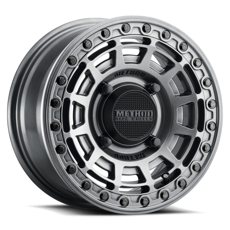 Method MR415 Beadlock 15×7 / 5+2/38mm Offset / 5×4.5 / 76 CB Graphite Wheel – Gloss Graphite Ring
