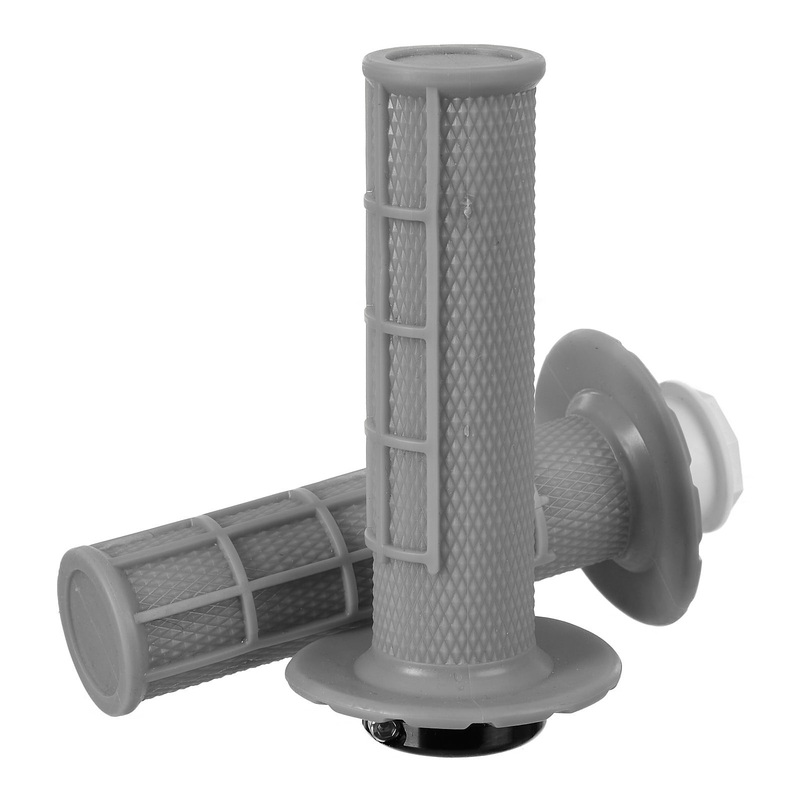 Whites Lock On Grips – Half Waffle – Grey (with 6 Cams)