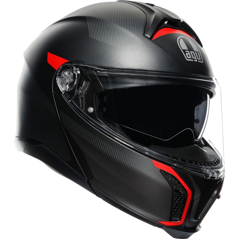 AGV Tour Frequency Helmet Small Matte Gunmetal/Red