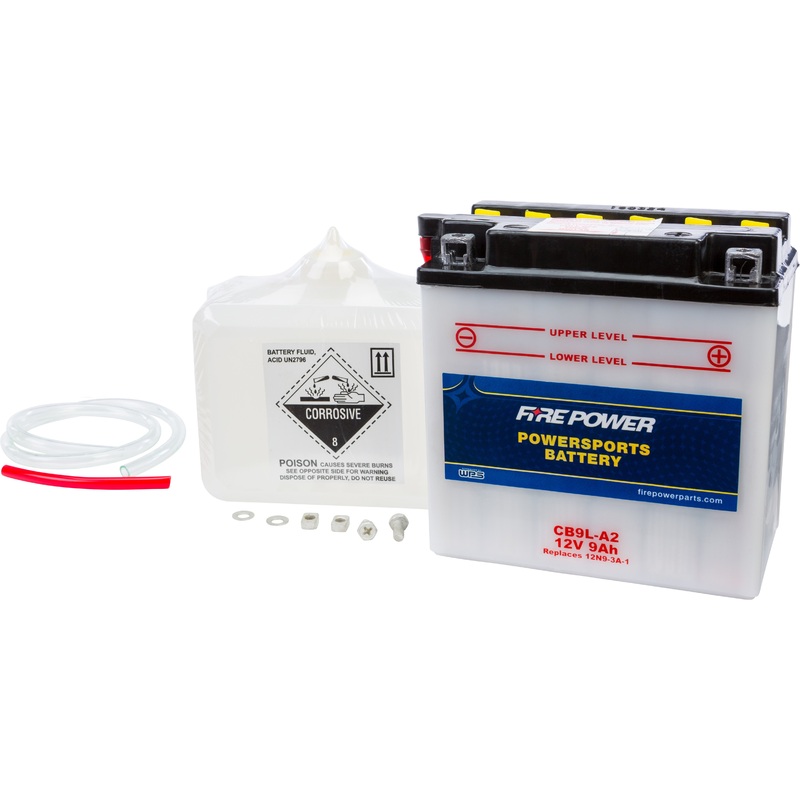 Fire Power Conventional 12V Heavy Duty Battery With Acid Pack CB9L-A2