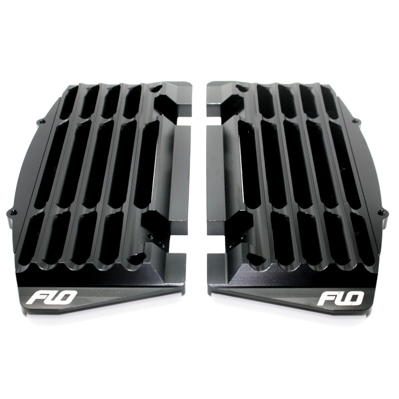 Flo Motorsports 122-8077 High Flow Radiator Braces Black