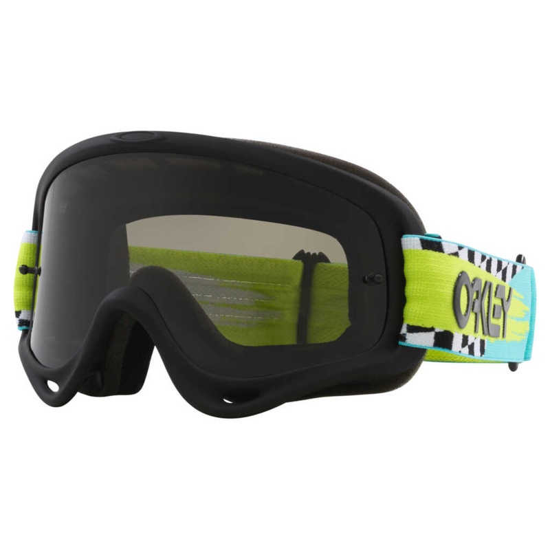 OAKLEY O FRAME TEAL CHECKS GOGGLES – DARK GREY LENS