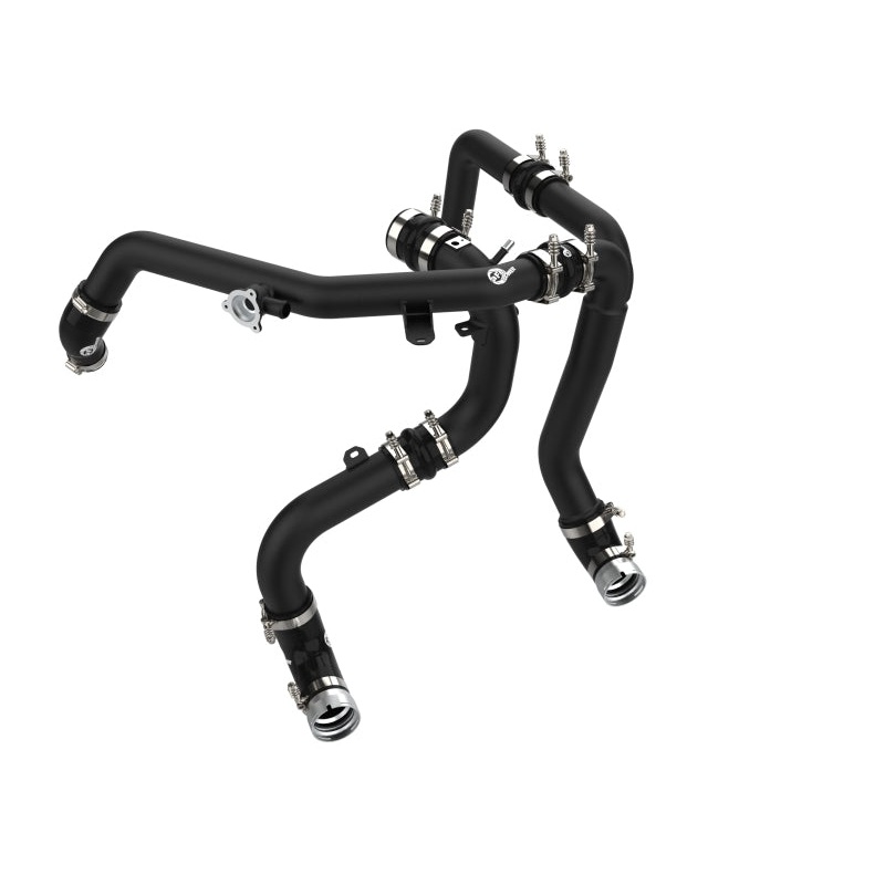 aFe 21-23 Ford Bronco V6-2.7Ltt BladeRunner Alum Hot & Cold Charge Pipe Kit – Black