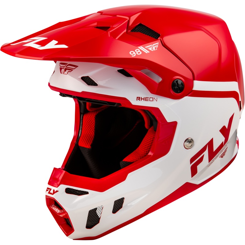 Fly Racing 73-4347L Formula Cc Objective Helmet Red/White Lg