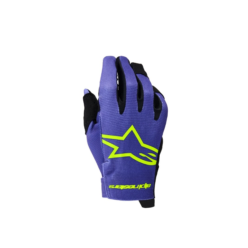 ALPINESTARS YOUTH & KIDS RADAR GLOVES – PURPLE YELLOW FLUO 3XS