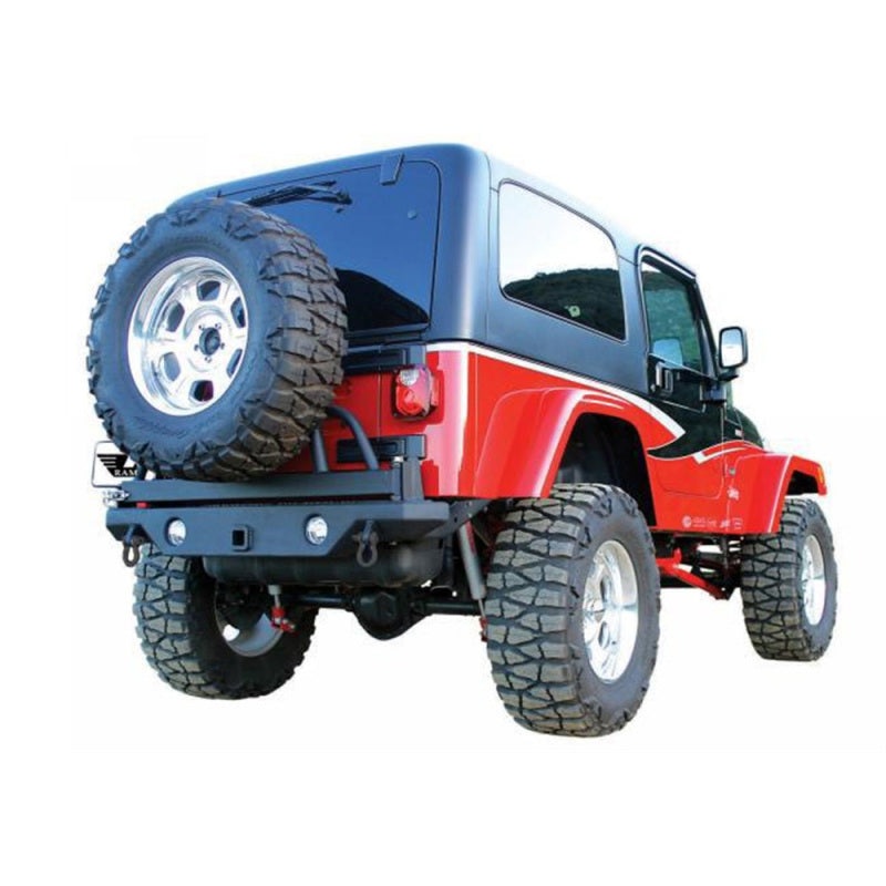 Rampage 1987-1995 Jeep Wrangler(YJ) Recovery Bumper Rear – Black
