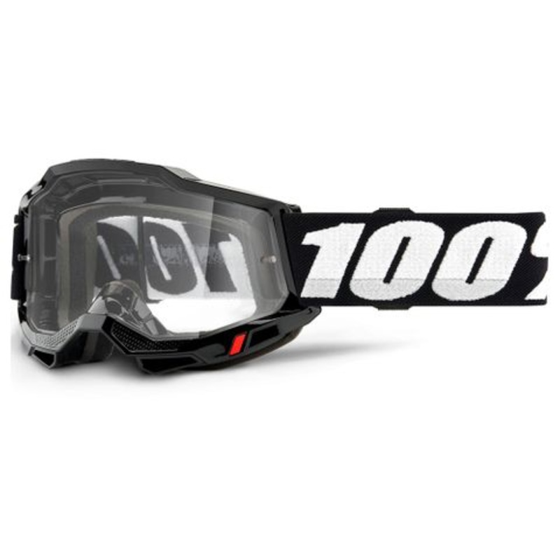 100% ACCURI 2 OTG BLACK GOGGLE – CLEAR LENS