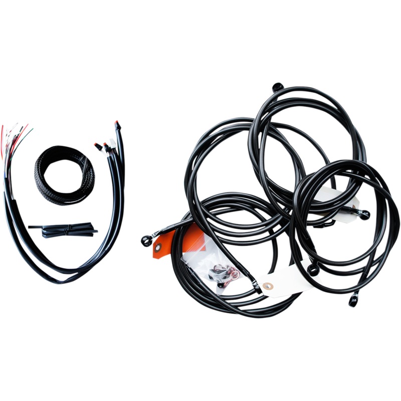 LA Choppers Complete Handlebar Cable and Brake Line Kit – Midnight LA-8053KT2-16M