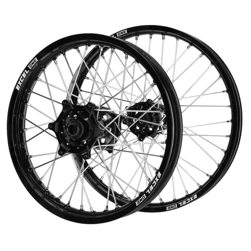 SM PRO EXCEL ONE WHEEL SET (21-18X2.15) – BLACK-BLACK