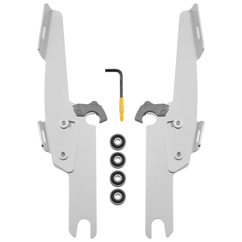 Memphis Shades Trigger-Lock Mount Kit for Batwing Fairing and Fats/Slim Windshields – Polished MEK1913