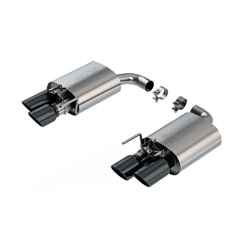 Borla 2024 Ford Mustang GT 5.0L V8 w/ Active Exhaust S-Type Axle-Back Exhaust System – Black Chrome
