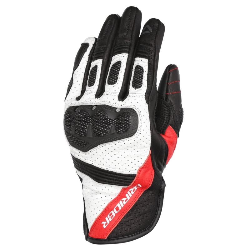 DRIRIDER COVERT GLOVES – BLACK/WHITE/RED S