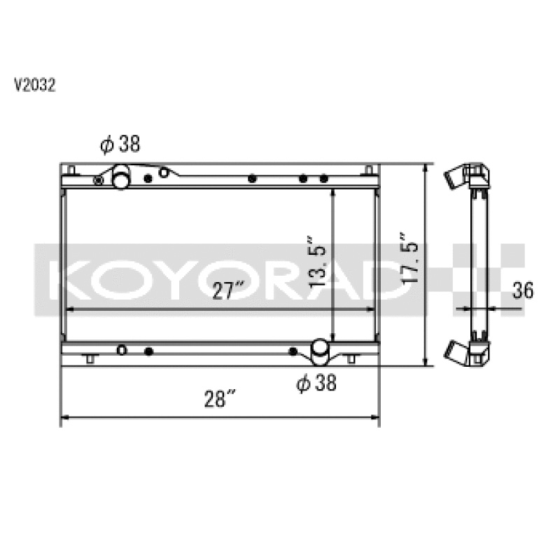 Koyo 91-05 Acura NSX 3.0/3.2L (MT) Radiator