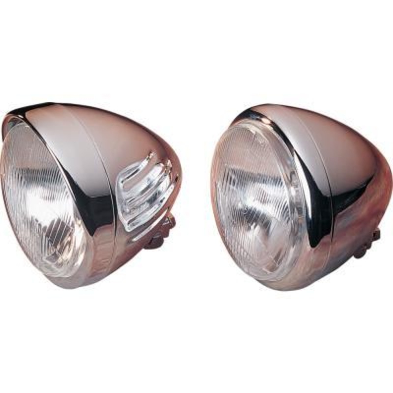 Drag Specialties Custom 5 3/4in Springer-Style Headlights – Light Plain 20-0333D-BX-LB1
