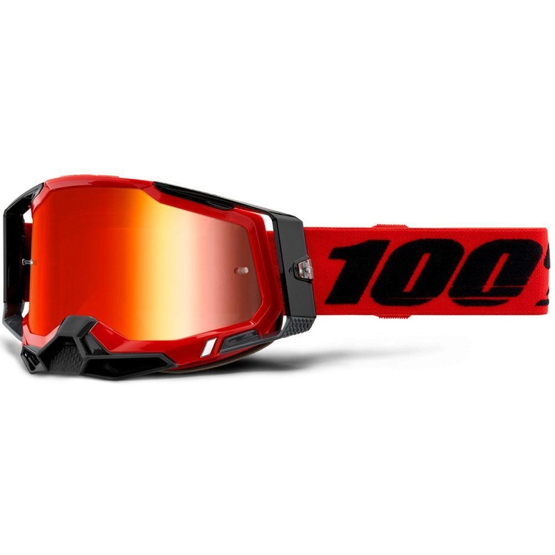 100% RACECRAFT 2 GOGGLE – RED (RED MIRROR)