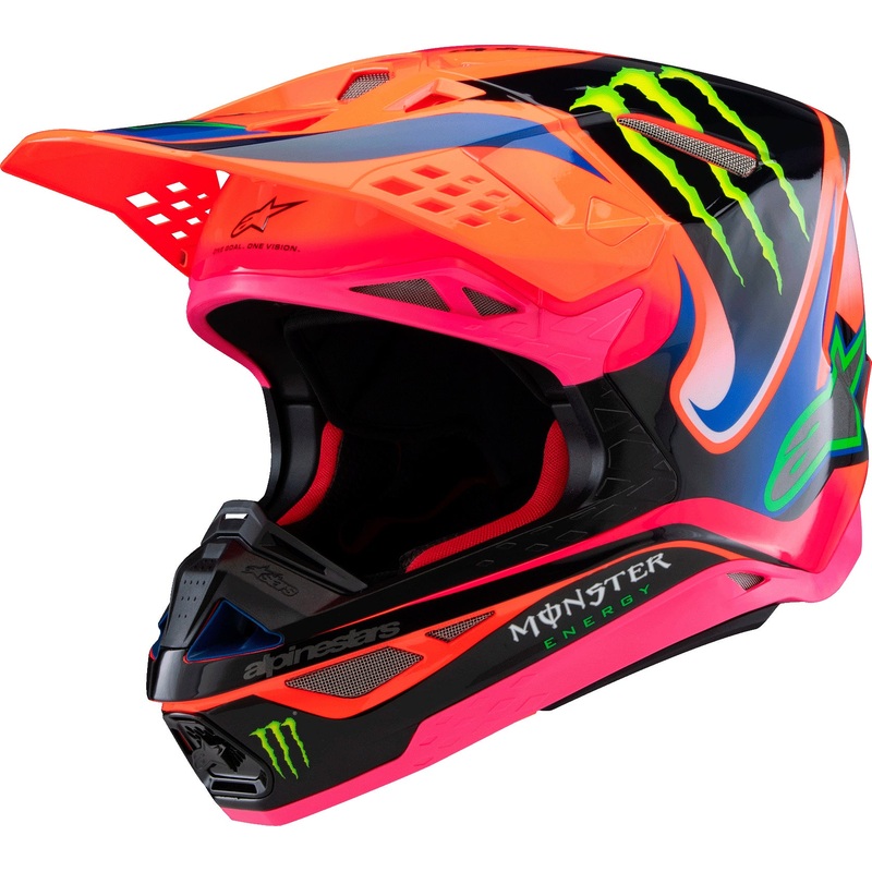 alpine star 482-000812X S-M10 Deegan Helmet Orng Flo/Prpl/Pnk Fluo 2x