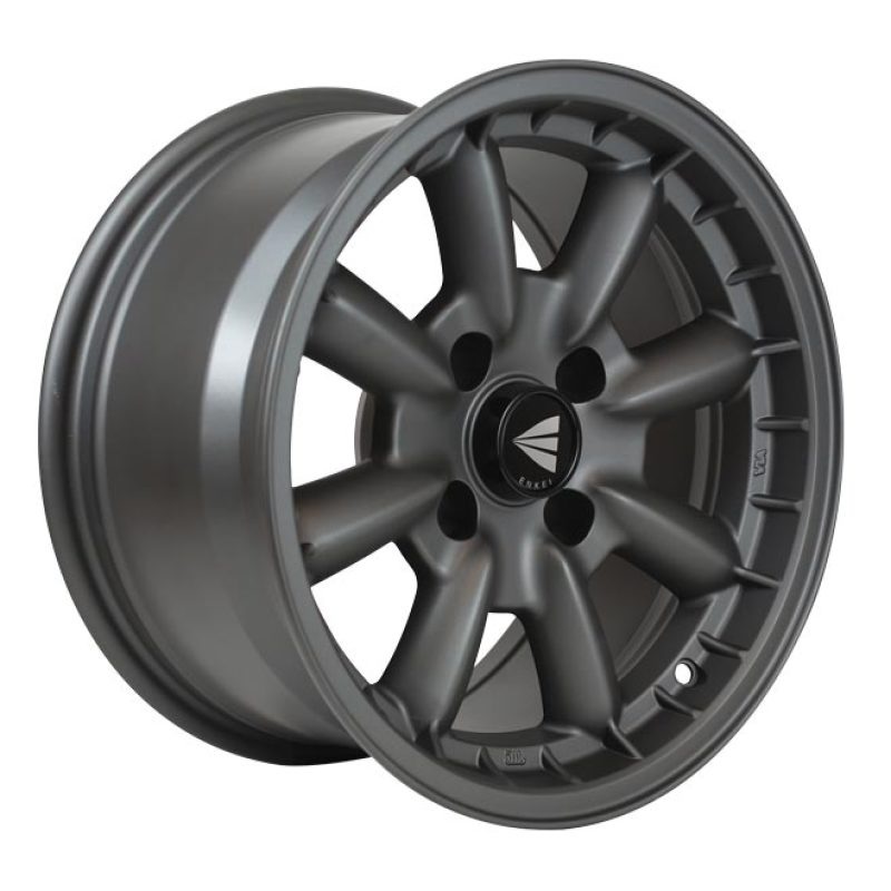 Enkei Compe 15×8 0mm Offset 4×114.3 Bolt Pattern 72.6mm Bore Dia Matte Gunmetal Wheel