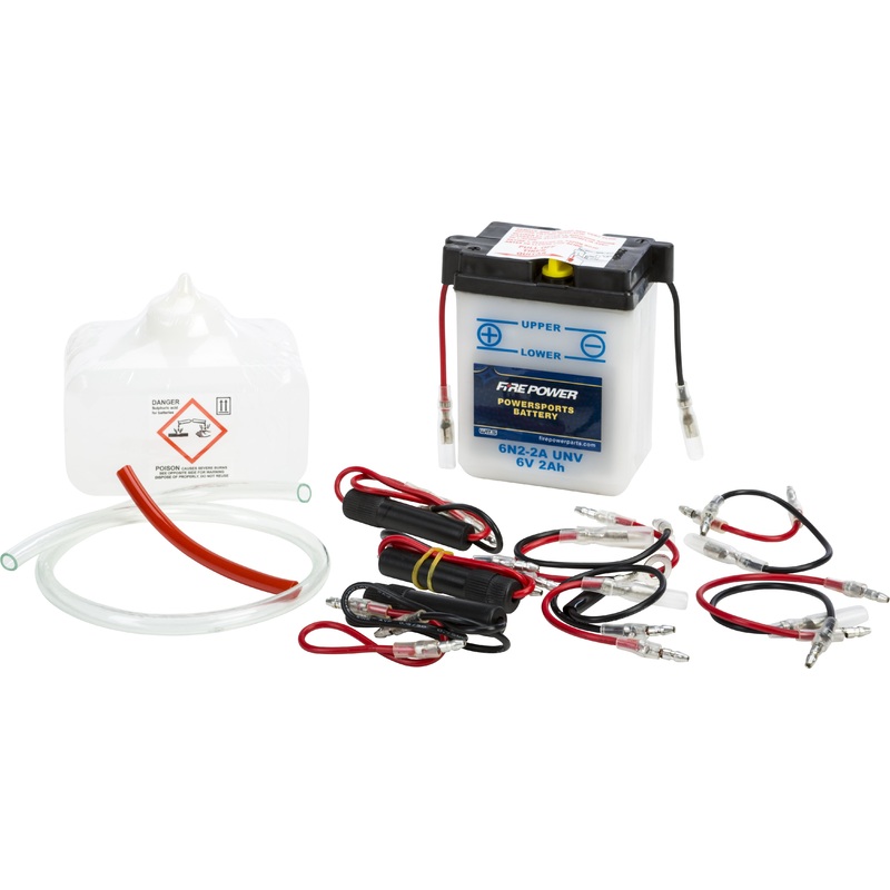 Fire Power Conventional 6V Standard Battery with Acid Pack 6N2-2A/UNV
