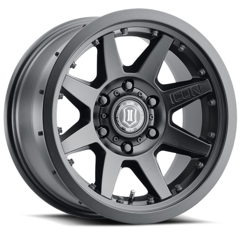 ICON Rebound Pro 17×8.5 6×5.5 0mm Offset 4.75in BS 106.1mm Bore Satin Black Wheel