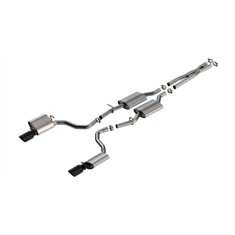 Borla 19-23 Dodge Charger GT 3.6L V6 RWD ATAK Catback Exhaust – Black Chrome Tips