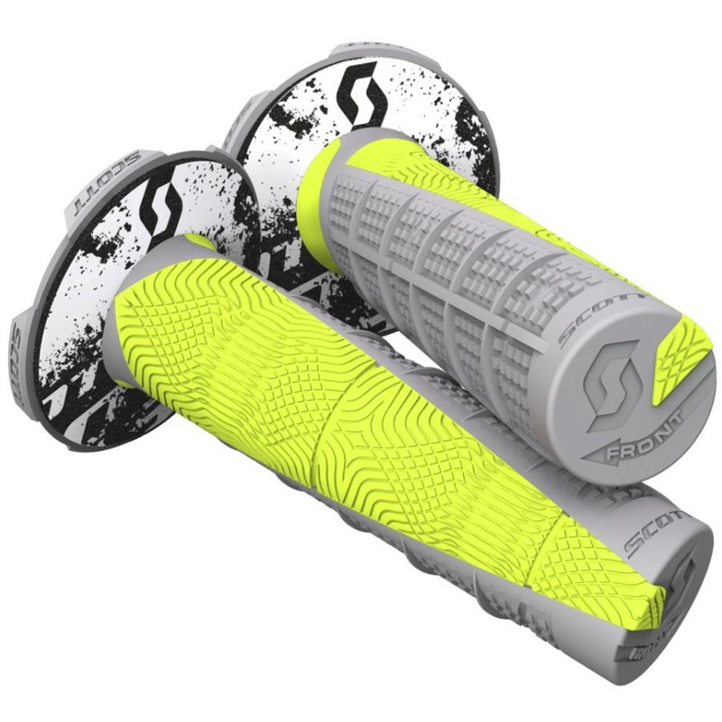 Scott USA Deuce II MX/ATV Grips – Gray/Neon Yellow 219627-5776