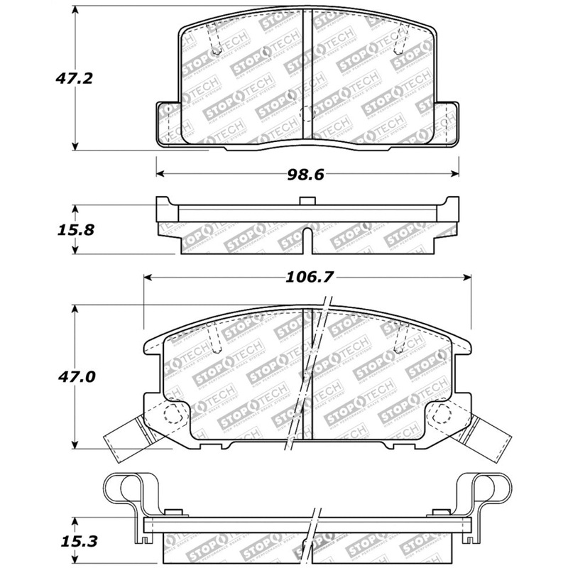 StopTech Performance 1/90-95/00-05 Toyota MR2/Spyder Rear Brake Pads