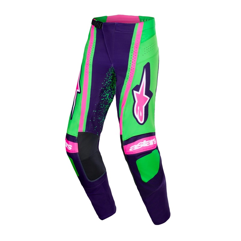 ALPINESTARS 2026 TECHSTAR NOMUR PANTS – DEEP PURPLE GREEN PINK FLUO 28