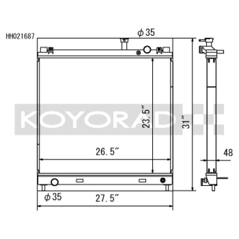 Koyo 04-13 Nissan Titan/Armade/QX56 5.6L V8 (Req. Trans Cooler) Radiator