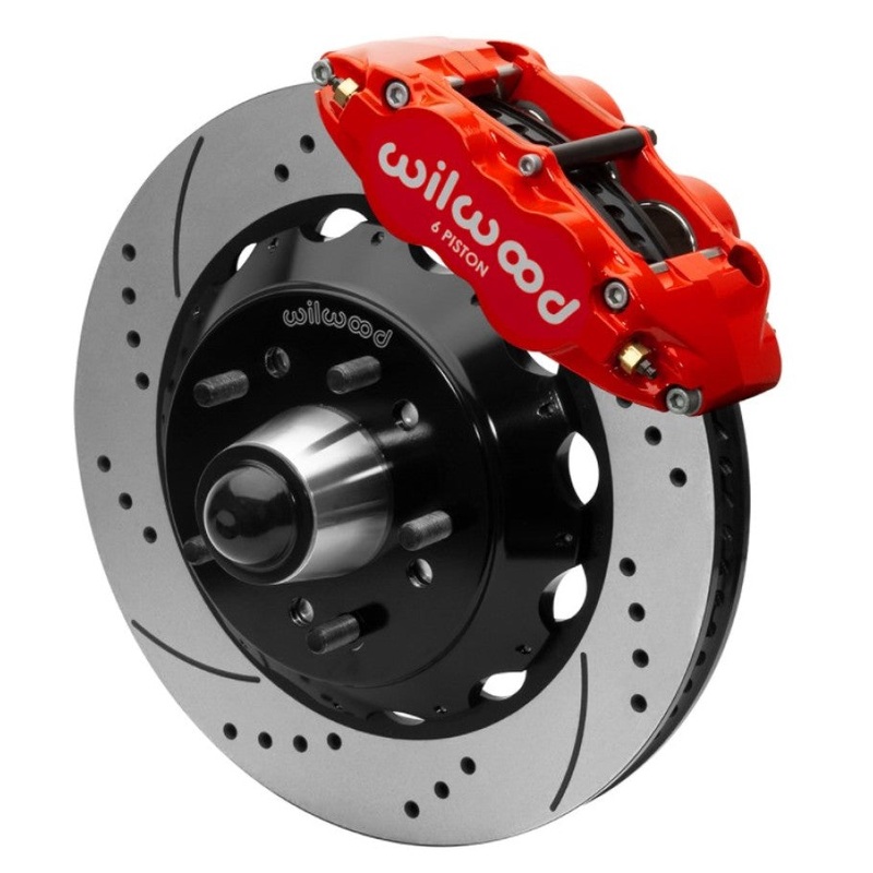 Wilwood Forged Narrow Superlite 6R Front Big Brake Kit 14in Rotors 63-87 C10 – Red