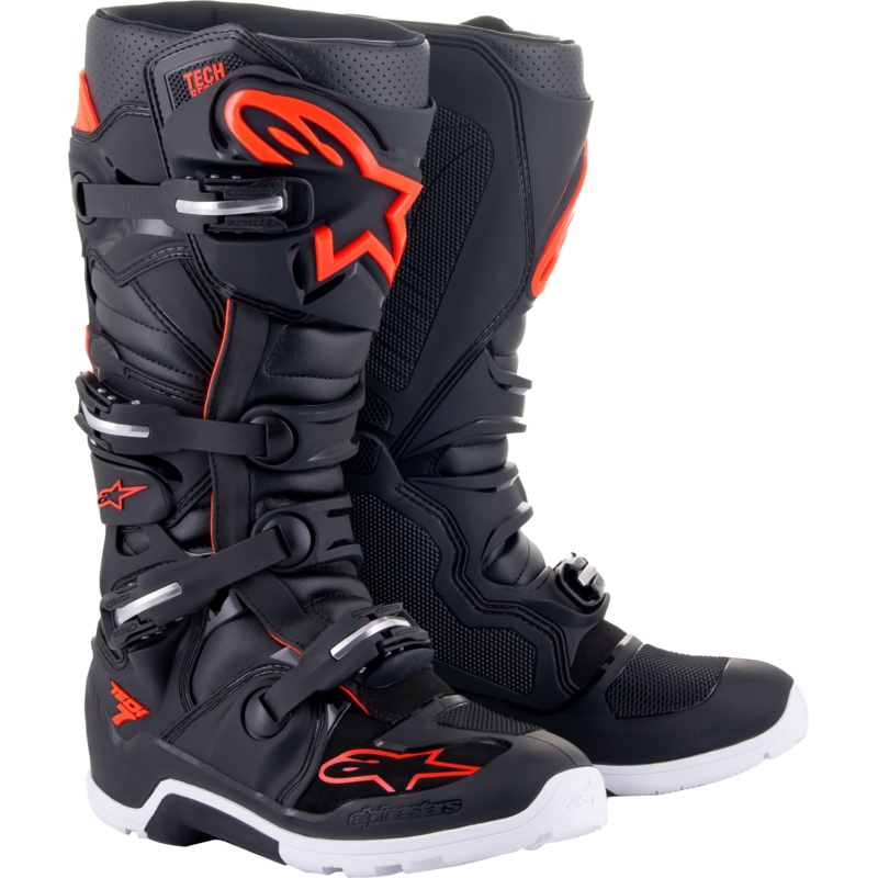alpine star 482-29406 Tech 7 Enduro Boots Black/Red Fluo Sz 6