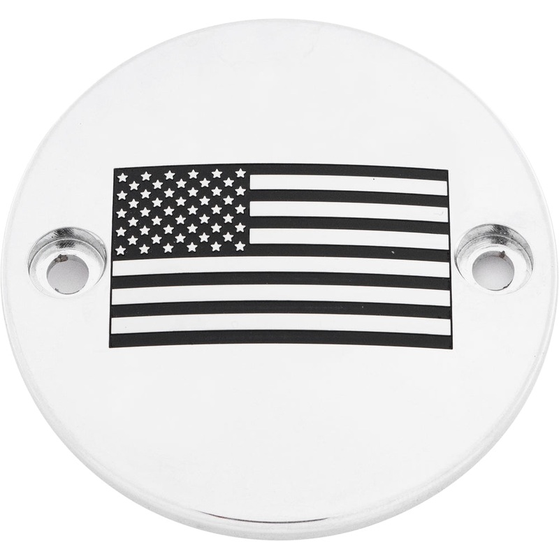 Custom Engraving LTD Patriotic Points Cover for American Flag – Chrome – M8 PATR21-63