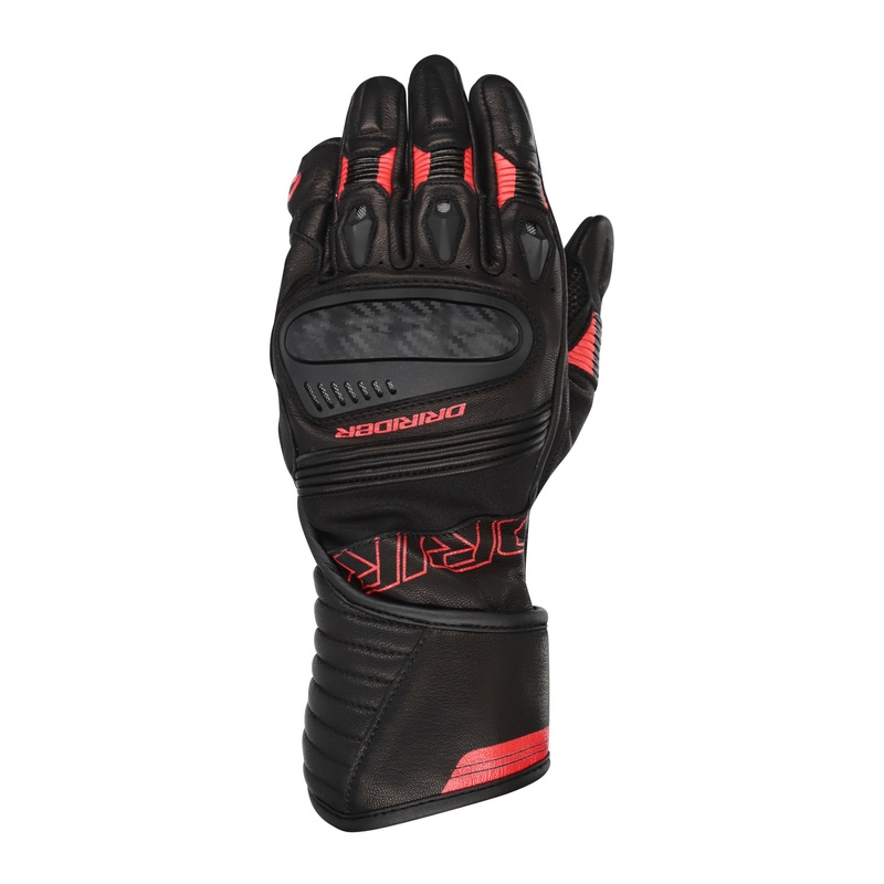 DRIRIDER TORQUE LONG CUFF GLOVES – BLACK/RED S