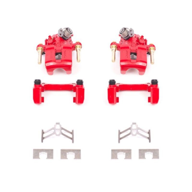 Power Stop 92-01 Honda Prelude Rear Red Calipers w/Brackets – Pair