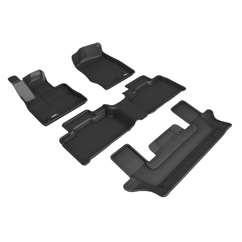 3D MAXpider 2020-2021 Ford Explorer 1st/2nd/3rd Row Floor Mats – Black