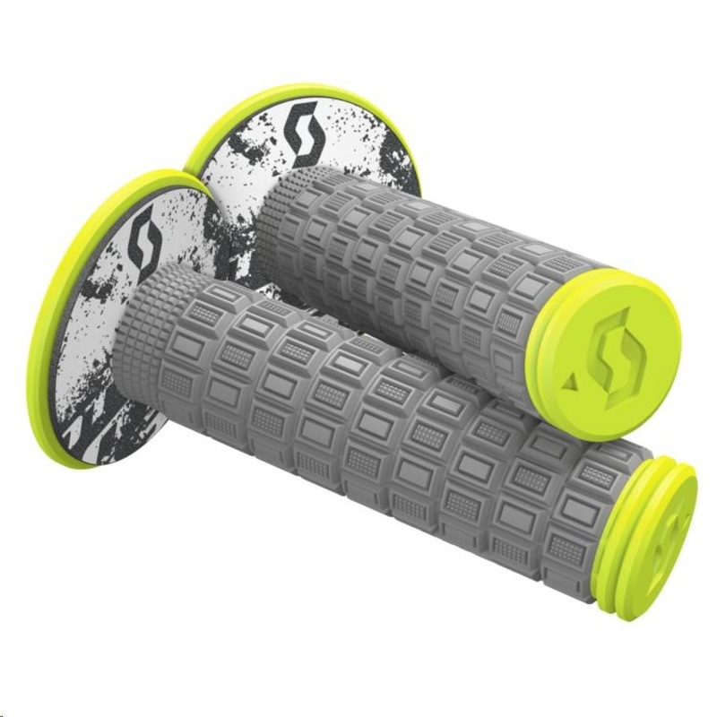 Scott USA Mellow ATV Grips – Gray/Neon Yellow 269305-5776