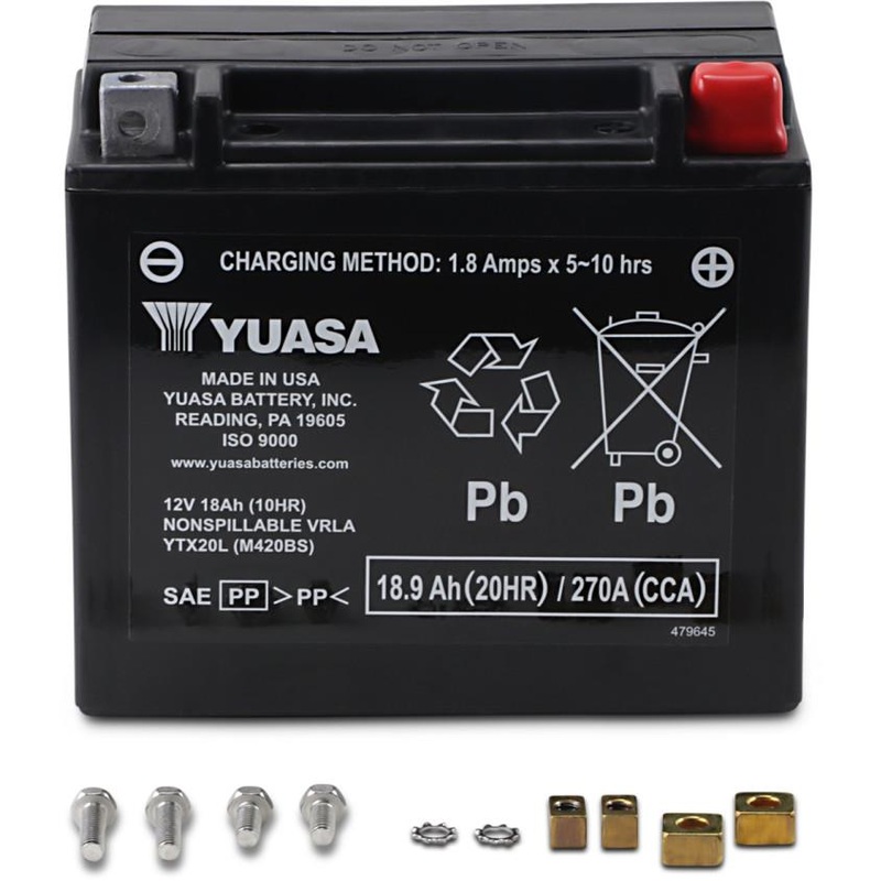 Yuasa Factory Activated Maintenance Free 12V Battery – YTX20L YUAM420BS