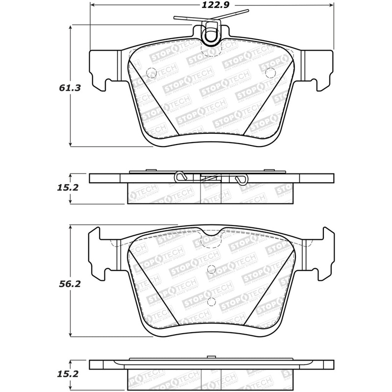 StopTech 2014 Acura TSX Sport Performance Rear Brake Pads