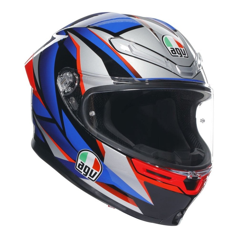 AGV K6 S SLASHCUT HELMET – BLUE/RED S
