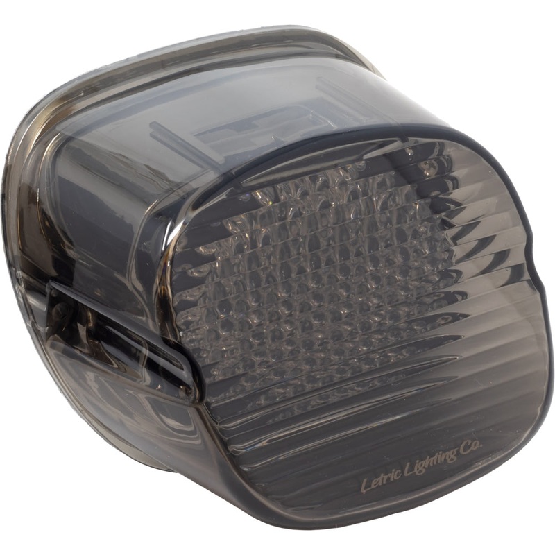 Letric Lighting Co. Slantback LED Taillight – Deluxe Strobing LED W/O Tag Window – Smoke LLC-DSS-S