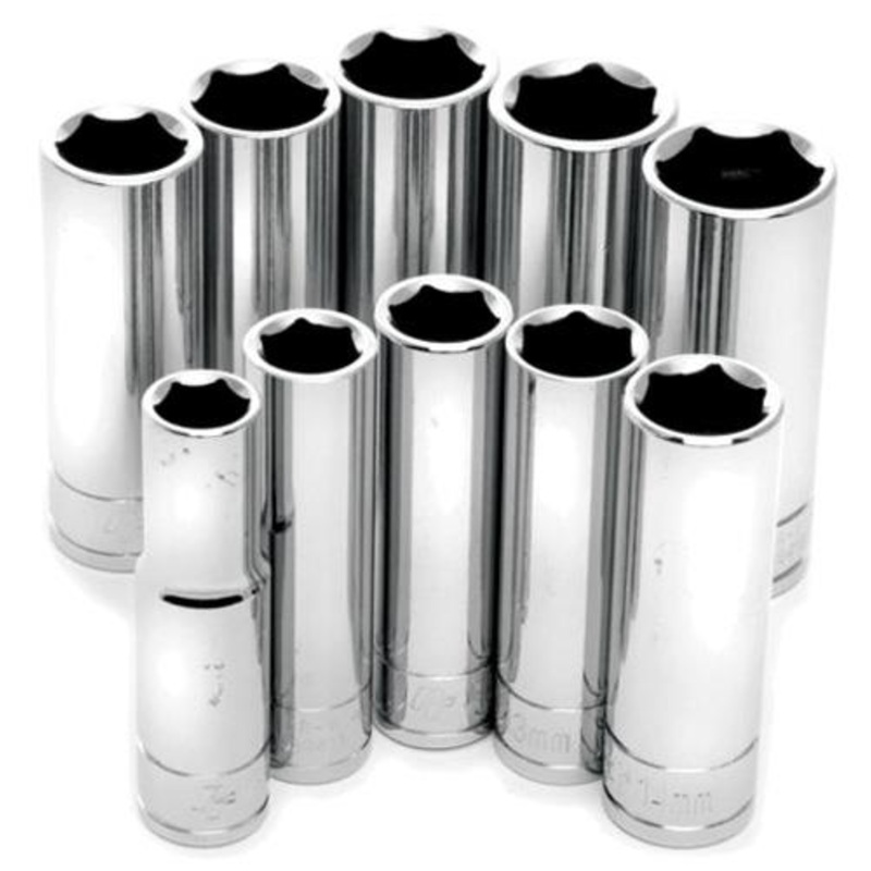 Performance Tools 10 Piece 3/8in. Drive Metric Deep Socket Set W38402