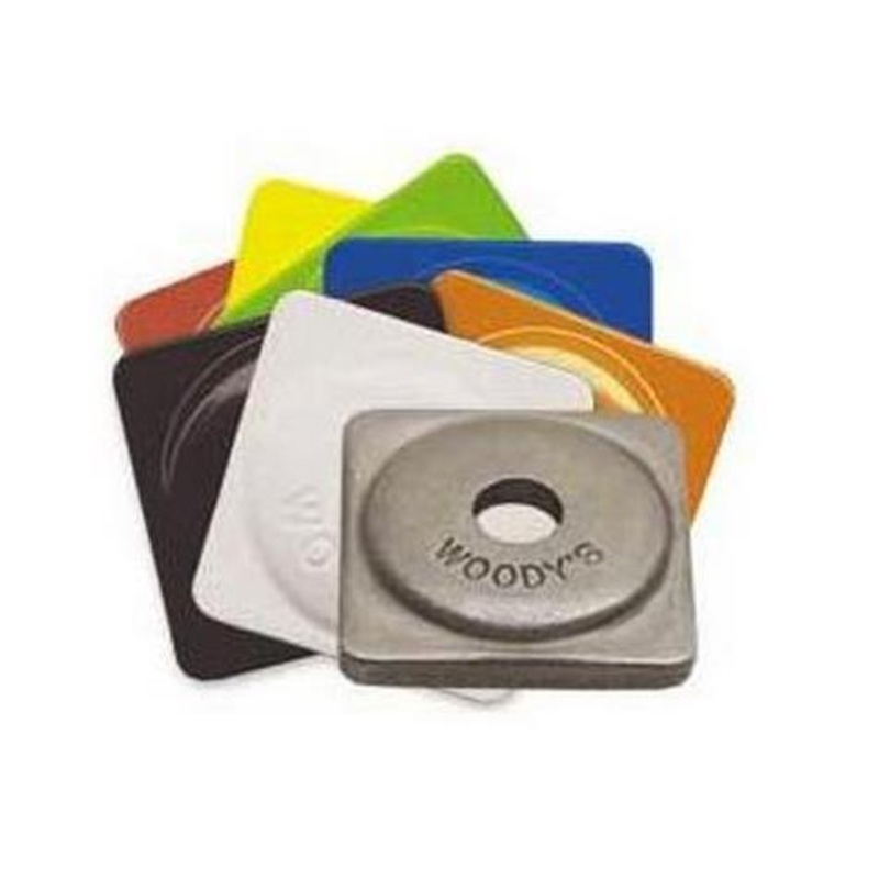 Woodys Square Digger Aluminum Support Plates – 7mm – Natural (24pk.) ASW-3725