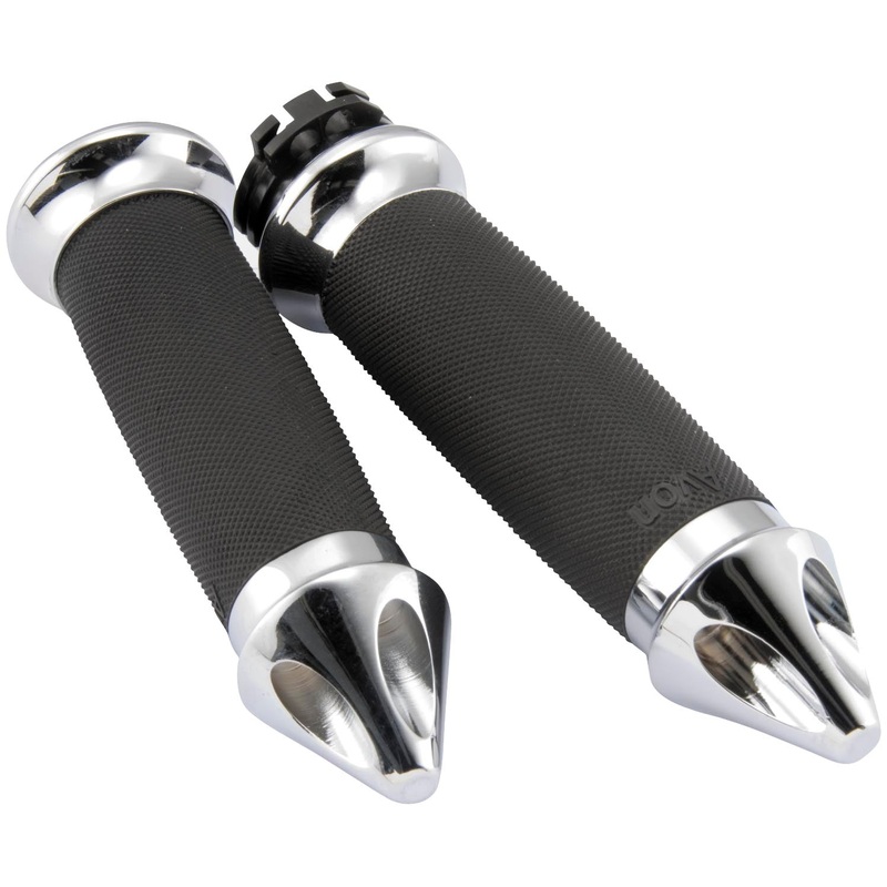 Avon Grips Custom Contour Spike Grips – Chrome CC-85-CH-SPIKE