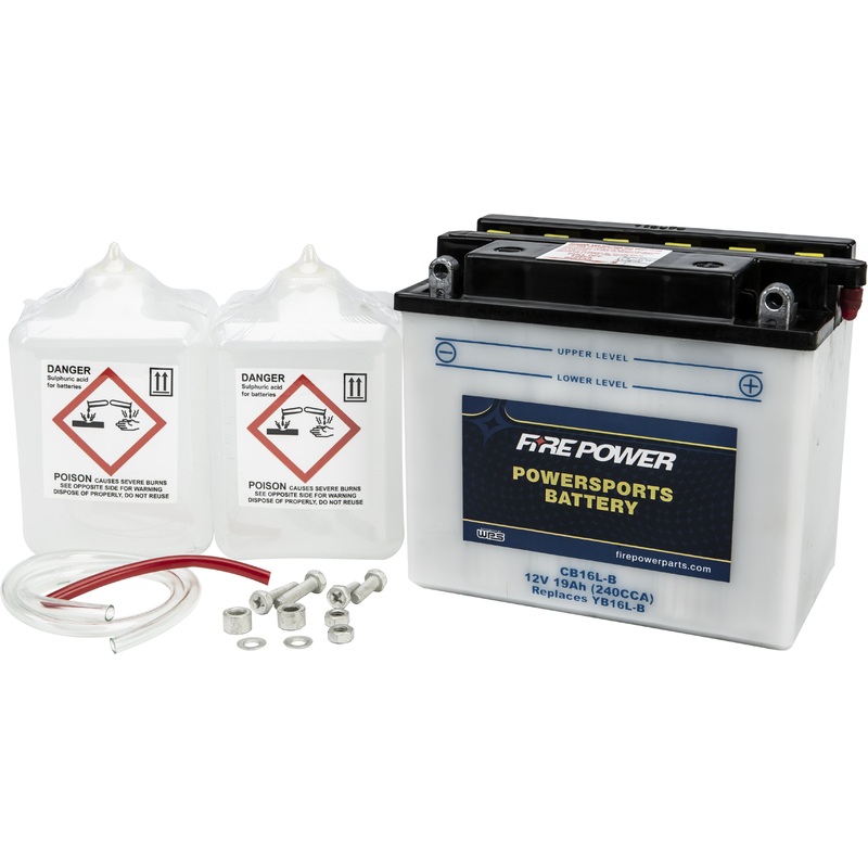 Fire Power Conventional 12V Heavy Duty Battery With Acid Pack CB16L-B