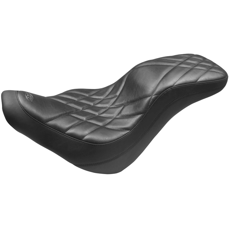 Mustang Daytripper One-Piece Seat – Black with Prism Stitch 75726