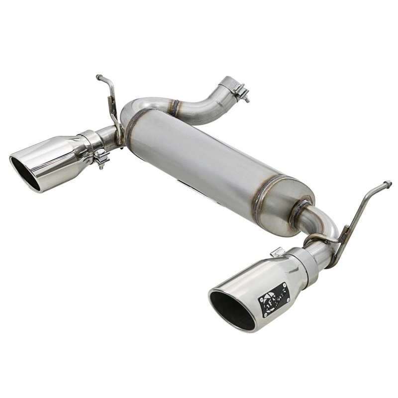 aFe Rebel Series 2.5in 409 SS Axle-Back Exhaust w/Polished Tips 07+ Jeep Wrangler (JK) V6 3.6L/3.8L