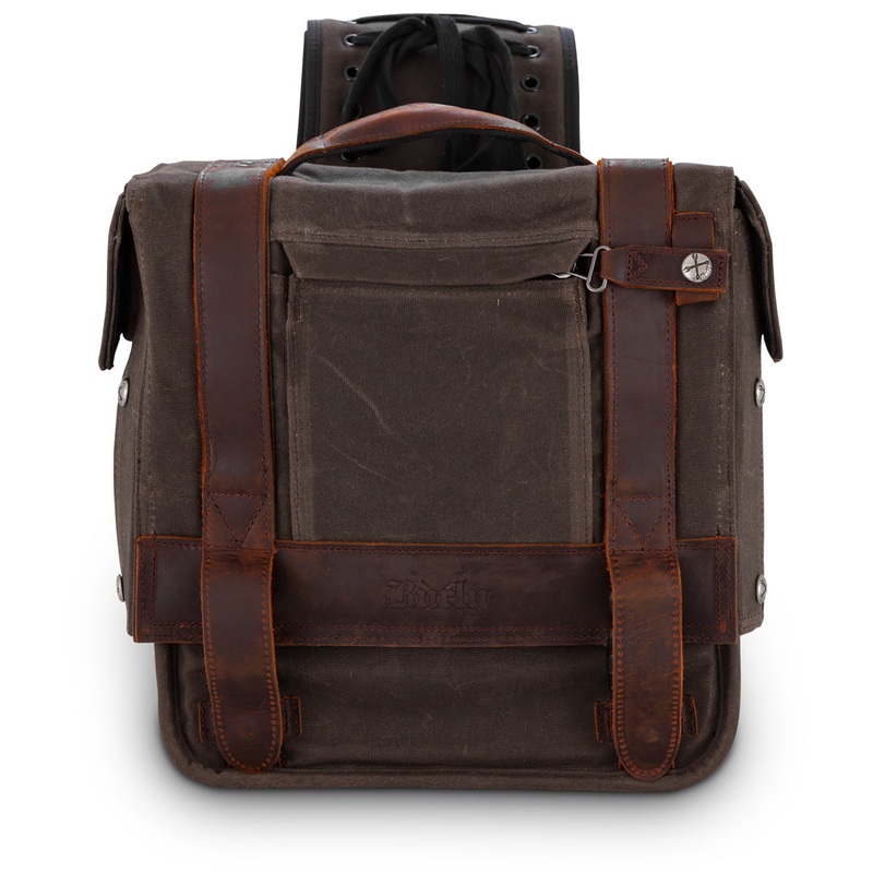 Burly Brand 750-05508 Throwover Saddlebag Dark Oak