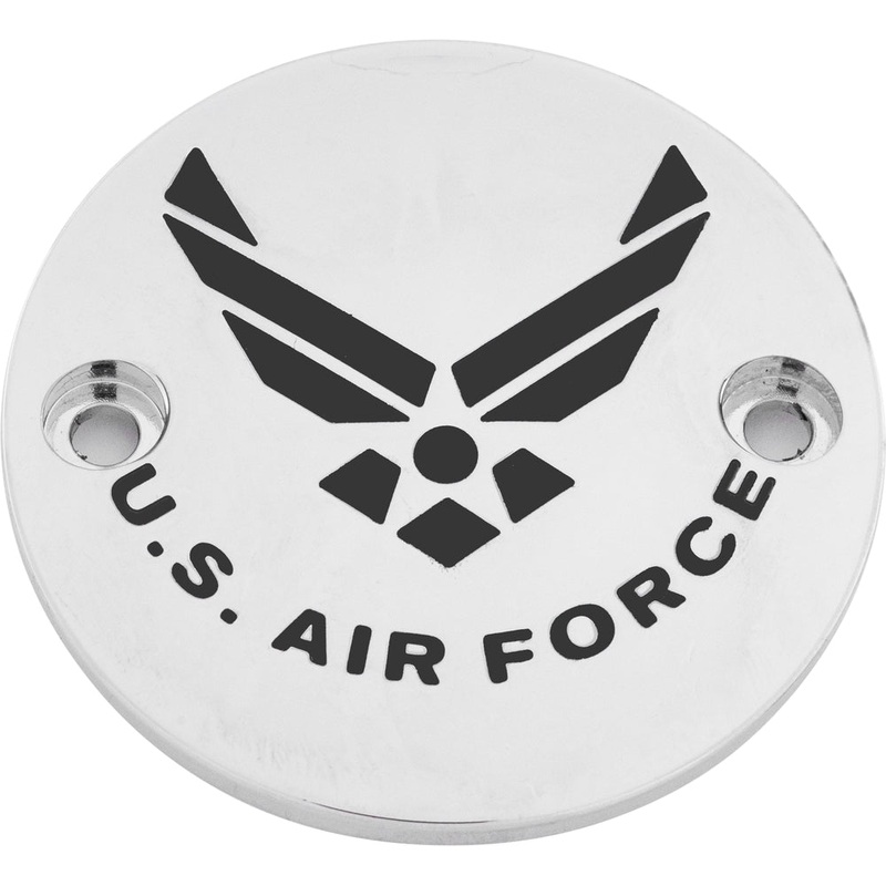 Custom Engraving LTD Patriotic Points Cover for Air Force – Chrome – M8 AIRF04-63