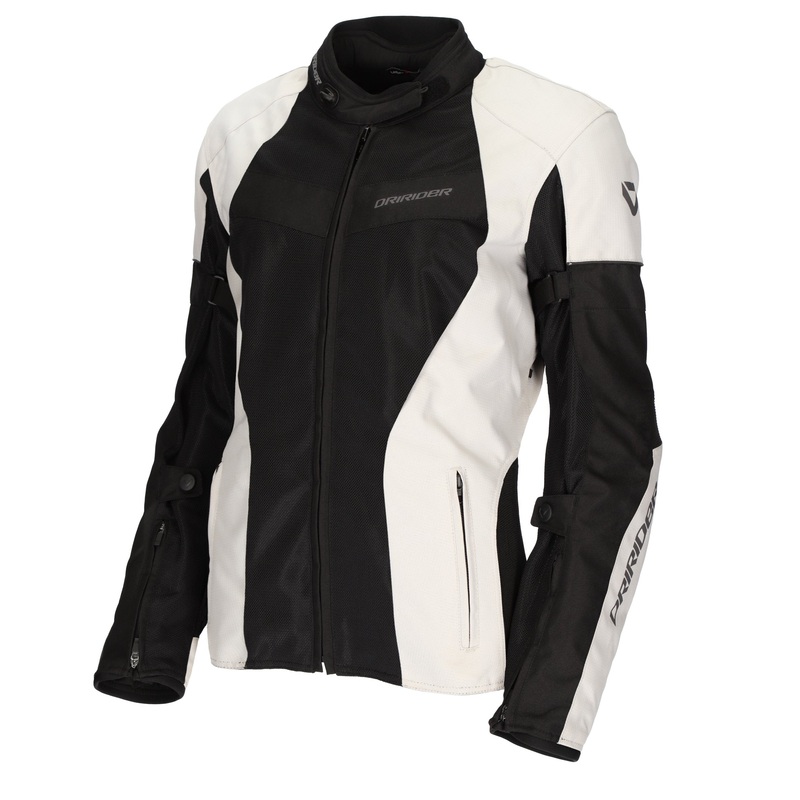 DRIRIDER VIVID 3 AIR LADIES JACKET – BLACK/WHITE 6